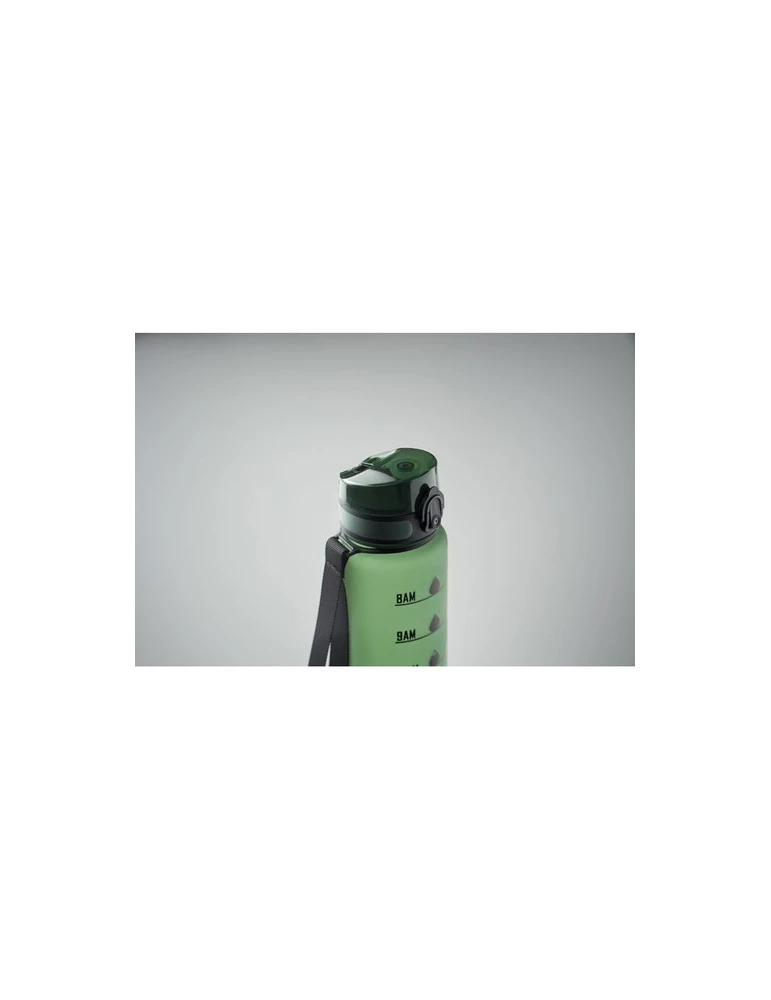ISFORDEN MARK Bouteille de sport RPET 1L Couleurs : vert foncé personnalisation sur mesure