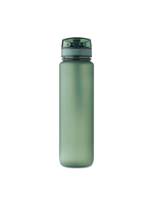 ISFORDEN MARK Bouteille de sport RPET 1L Couleurs : vert foncé marquage couleur éclatante