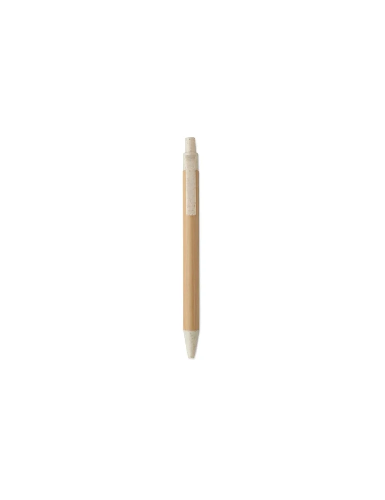 ITEA COLOUR Stylo à bille en bambou Couleurs : beige personnalisation rapide en France