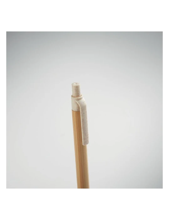 ITEA COLOUR Stylo à bille en bambou Couleurs : beige cadeau affaires élégant