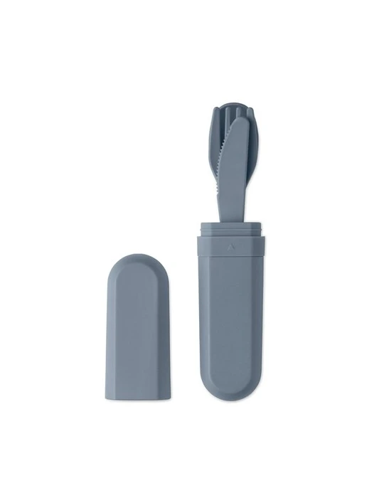 BITEFUL Set de couverts et étui en PLA Couleurs : bleu pétrole cadeau client original