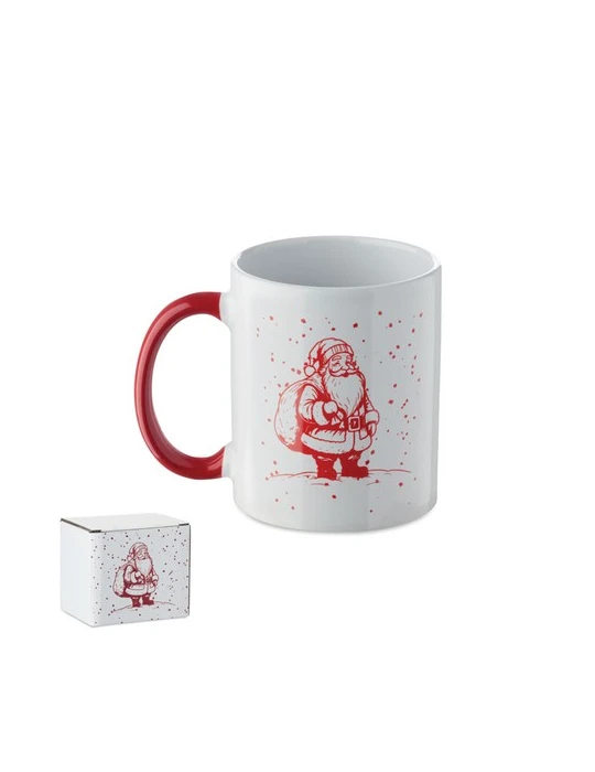 FESTIMUG Mug de Noël en céramique 300ml Couleurs : blanc