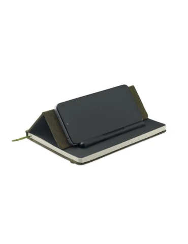 RINBOOK Cahier A5 support de téléphone Matières : papier recyclé Couleurs : vert foncé 2