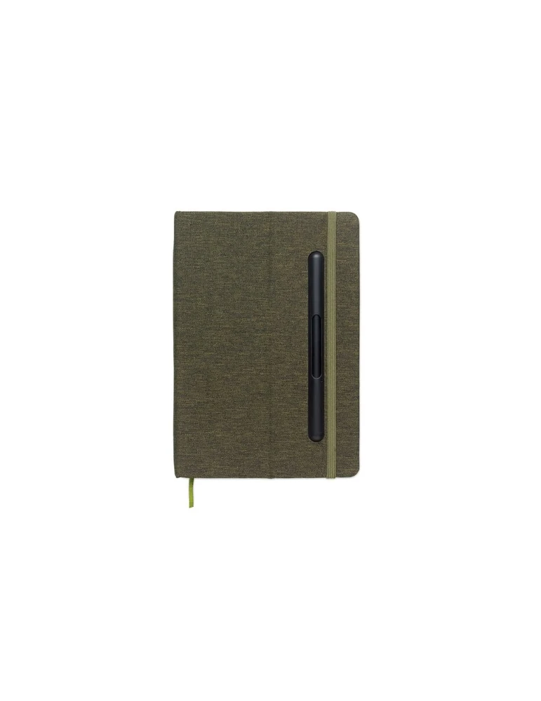RINBOOK Cahier A5 support de téléphone Matières : papier recyclé Couleurs : vert foncé goodies entreprise design