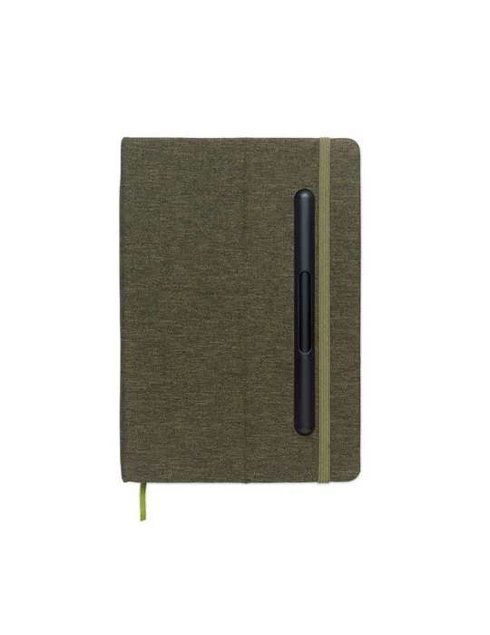 RINBOOK Cahier A5 support de téléphone Matières : papier recyclé Couleurs : vert foncé goodies entreprise design