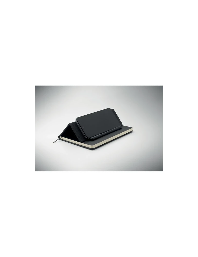 RINBOOK Cahier A5 support de téléphone Matières : papier recyclé Couleurs : noir cadeau collaborateur premium