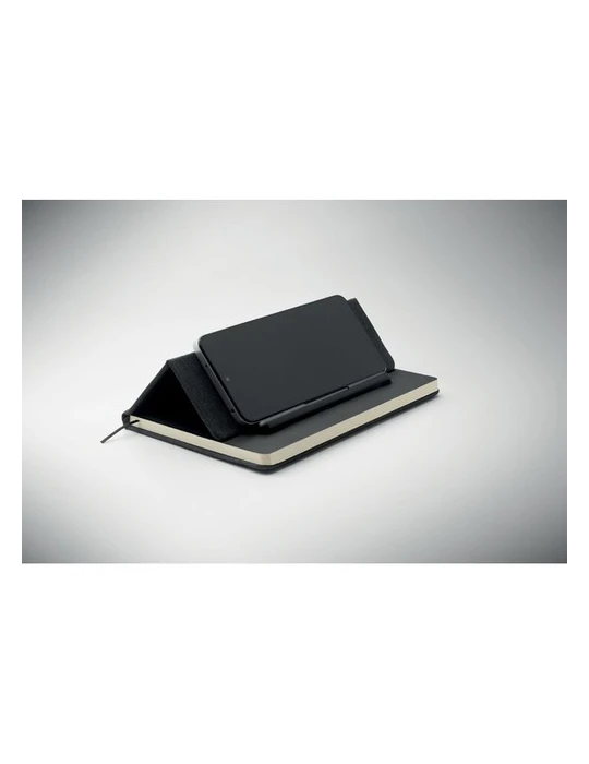 RINBOOK Cahier A5 support de téléphone Matières : papier recyclé Couleurs : noir cadeau collaborateur premium