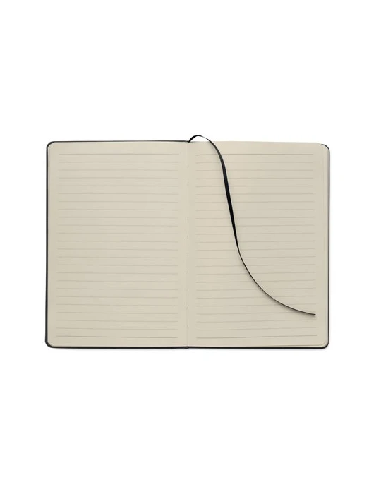 RINBOOK Cahier A5 support de téléphone Matières : papier recyclé Couleurs : noir objet promo petit budget