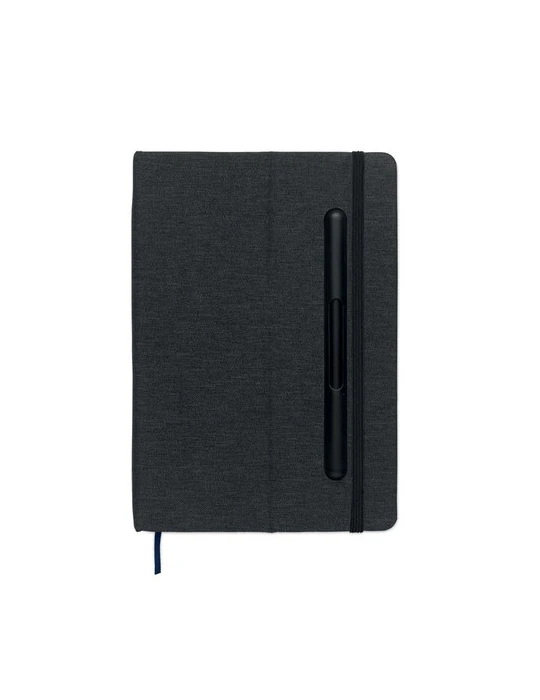 RINBOOK Cahier A5 support de téléphone Matières : papier recyclé Couleurs : noir cadeau collaborateur premium