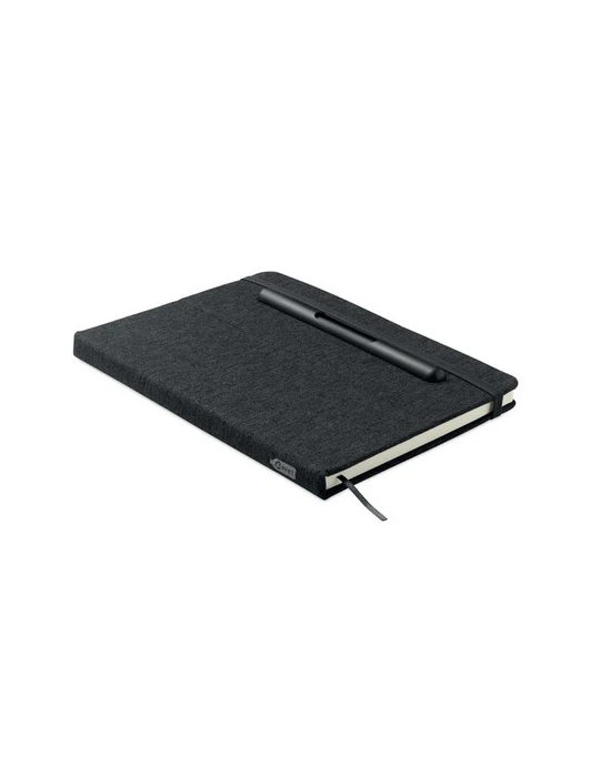 RINBOOK Cahier A5 support de téléphone Matières : papier recyclé Couleurs : noir accessoire événementiel unique