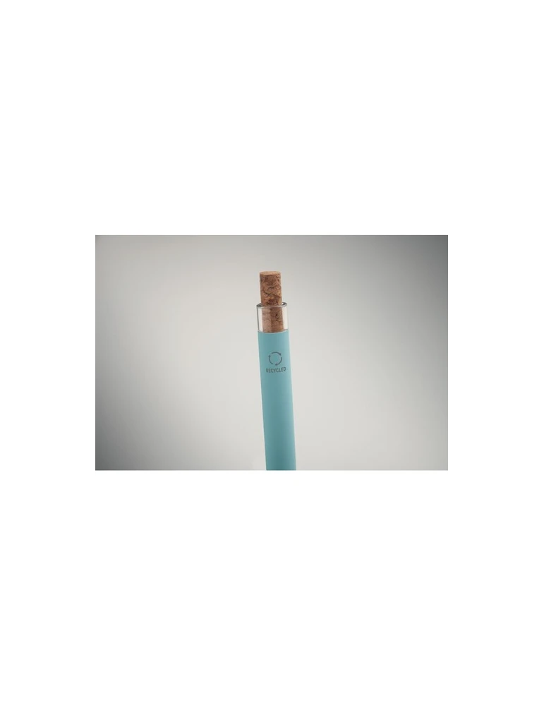 BERGAMO + Stylo en aluminium recyclé Couleurs : bleu bébé personnalisation sur mesure