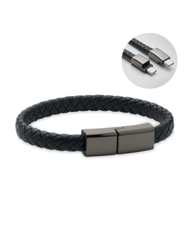 FAULETI CHARGE Câble bracelet tressé type C Couleurs : noir