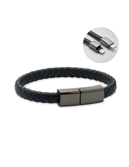 FAULETI CHARGE Câble bracelet tressé type C Couleurs : noir