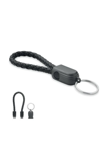 FAULETI LOOP Câble porte-clés de type C Couleurs : noir