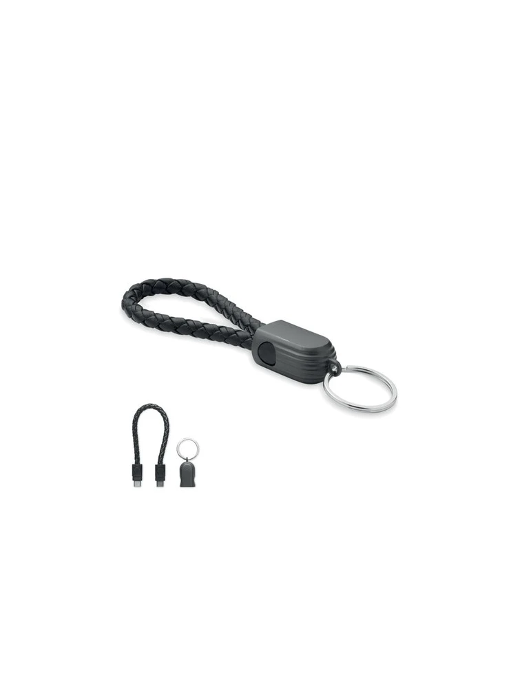 FAULETI LOOP Câble porte-clés de type C Couleurs : noir