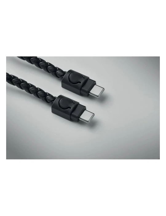 FAULETI LOOP Câble porte-clés de type C Couleurs : noir marquage laser ultra précis