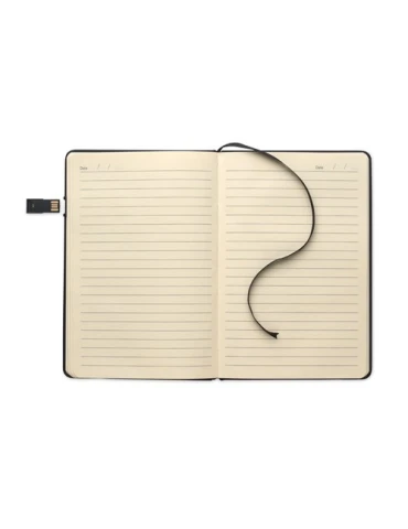 USBNOTE Carnet A5 avec USB intégrée Matières : papier recyclé Couleurs : noir 2