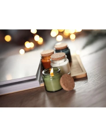 VALO Bougie en cire végétale 70 gr Matières : verre Couleurs : beige 2