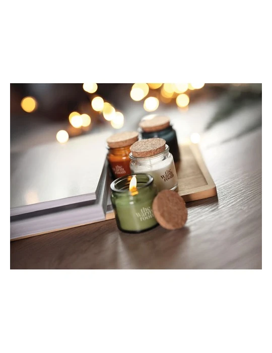VALO Bougie en cire végétale 70 gr Matières : verre Couleurs : beige accessoire événementiel unique