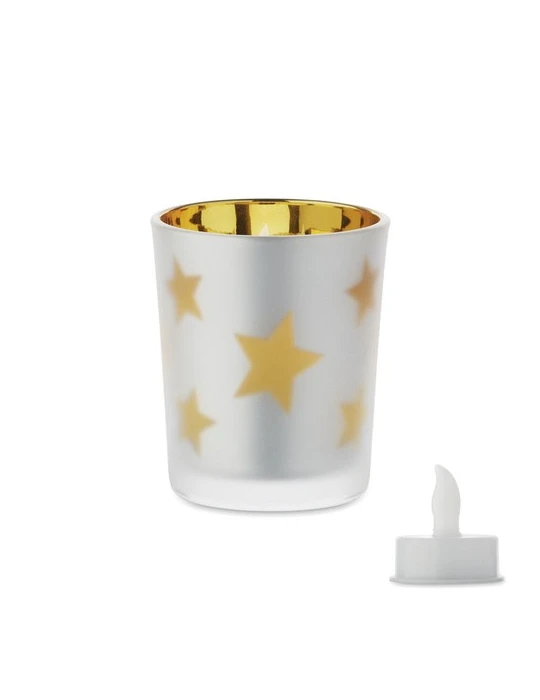 LANDLE Bougie LED Matières : verre Couleurs : doré