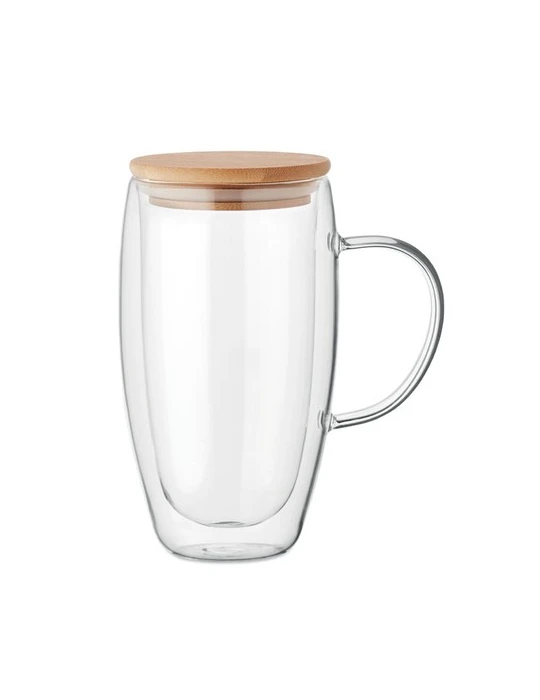 EXISTING NAME Mug en verre double paroi 450ml Couleurs : transparent