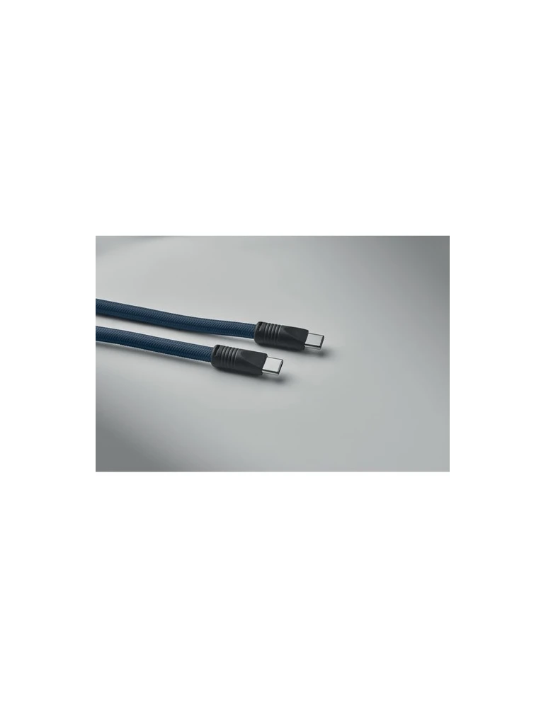 COCHARGE Cordon de charge 60W Matières : PET Couleurs : bleu marine marquage couleur éclatante