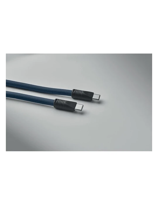 COCHARGE Cordon de charge 60W Matières : PET Couleurs : bleu marine marquage couleur éclatante