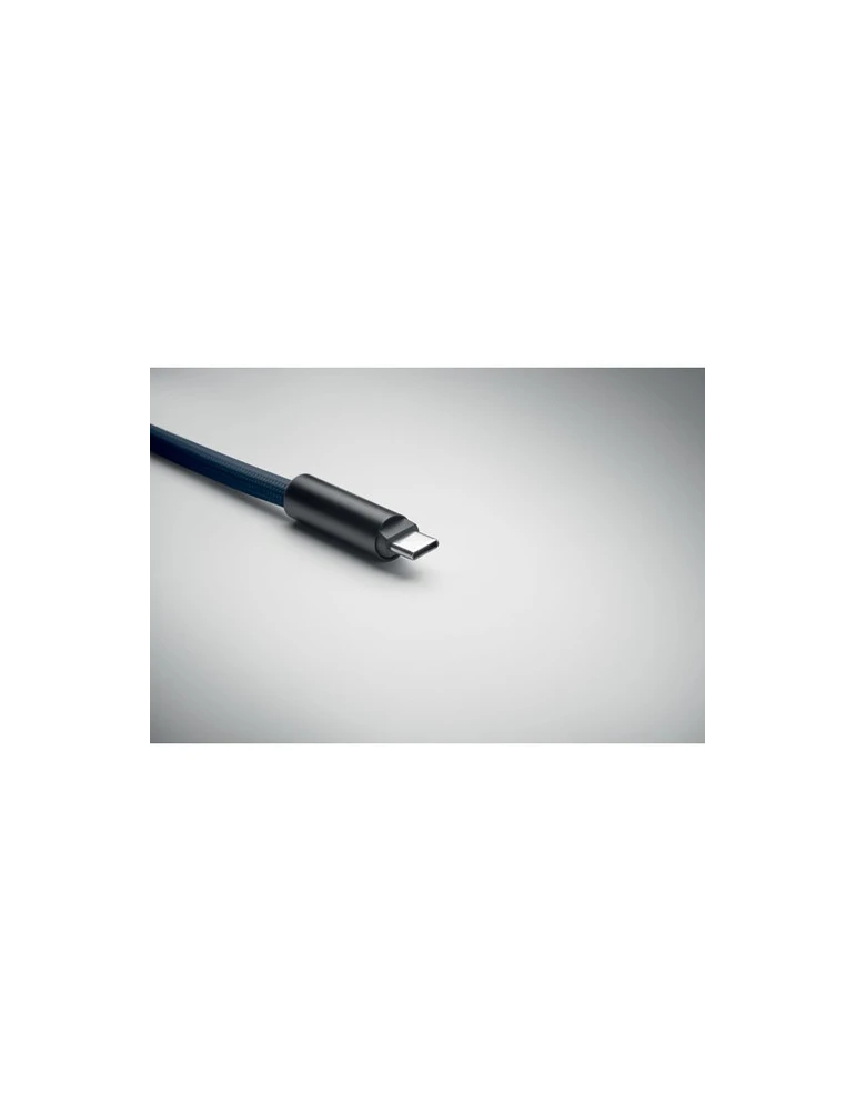 COCHARGE Cordon de charge 60W Matières : PET Couleurs : bleu marine cadeau entreprise pas cher