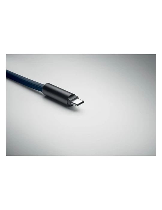 COCHARGE Cordon de charge 60W Matières : PET Couleurs : bleu marine cadeau entreprise pas cher