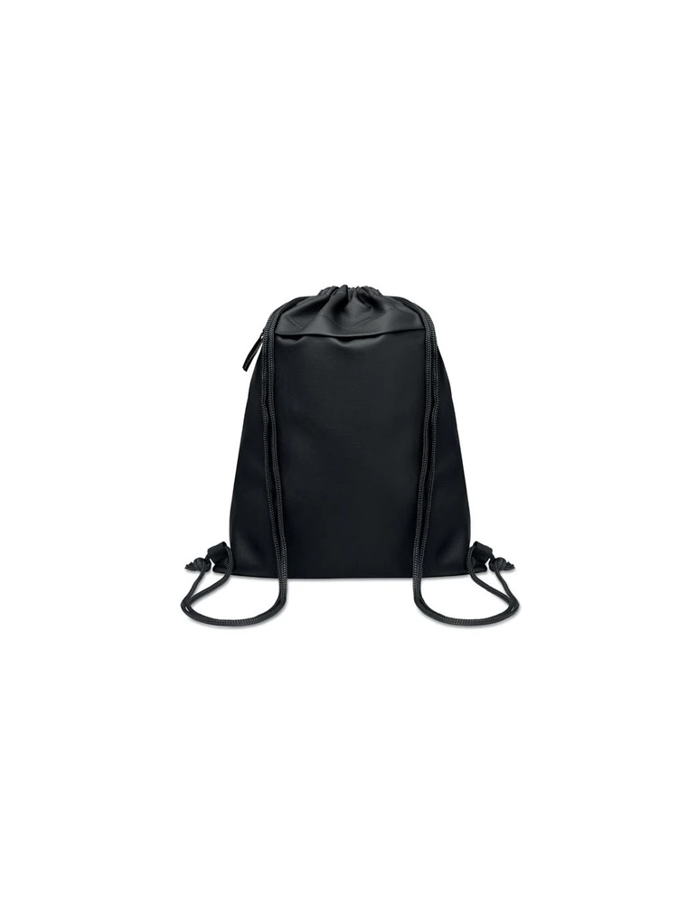 BANGKOK BAG Sac à cordon en 600D RPET Couleurs : noir cadeau entreprise pas cher