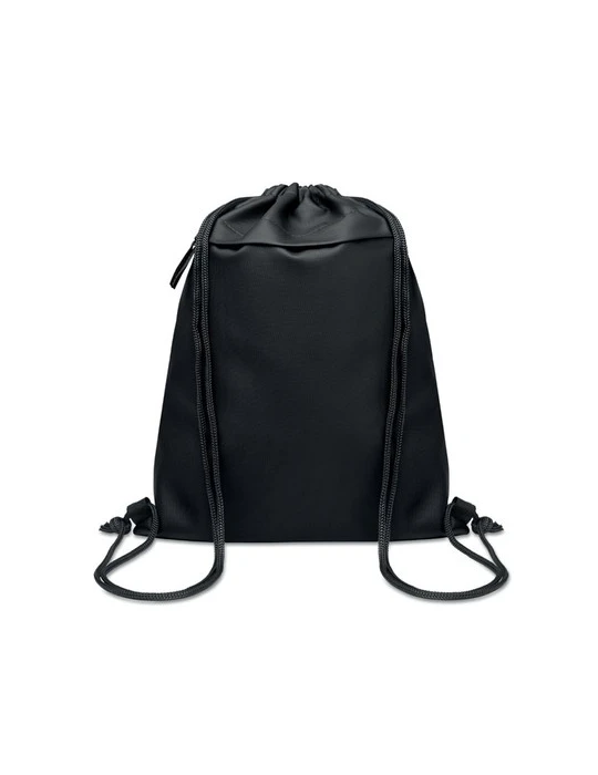 BANGKOK BAG Sac à cordon en 600D RPET Couleurs : noir cadeau entreprise pas cher