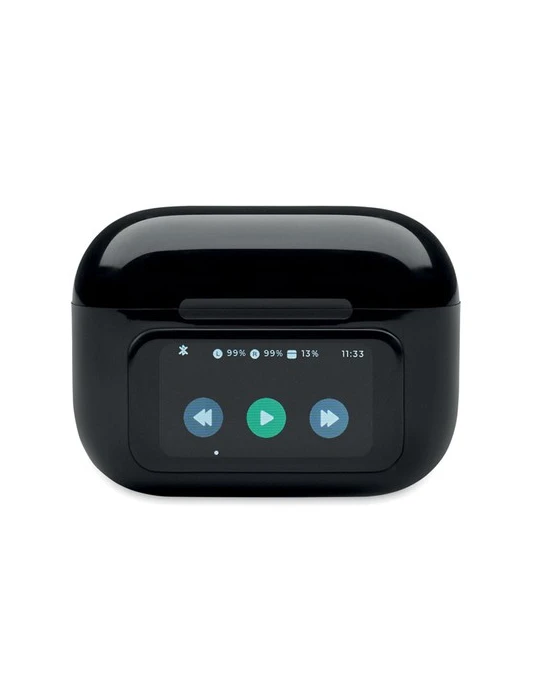 SILENCIO Ecouteurs TWS en ABS Couleurs : noir personnalisation sur mesure