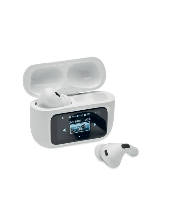 SILENCIO Ecouteurs TWS en ABS Couleurs : blanc personnalisable avec votre logo