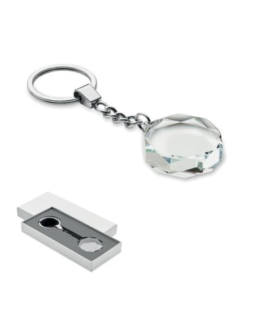 ROUNDWARD Porte-clés rond en verre Matières : verre Couleurs : transparent