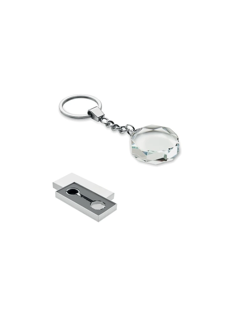 ROUNDWARD Porte-clés rond en verre Matières : verre Couleurs : transparent