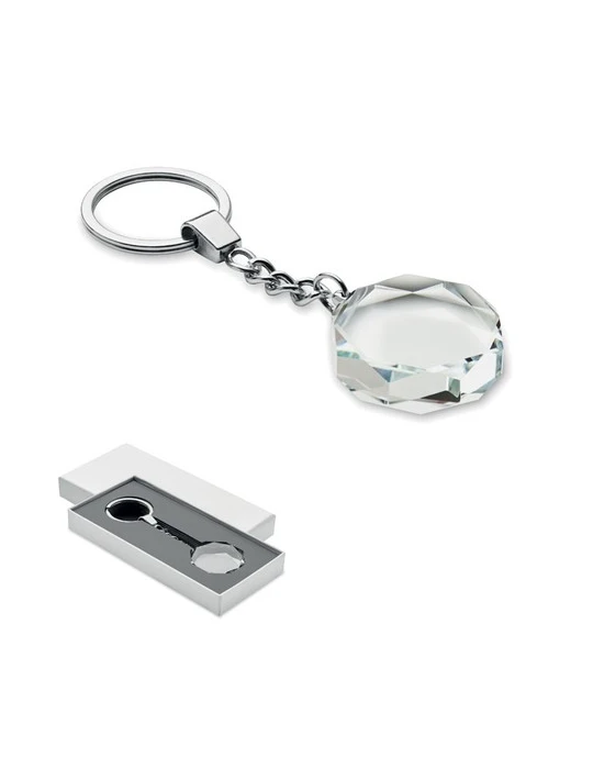 ROUNDWARD Porte-clés rond en verre Matières : verre Couleurs : transparent