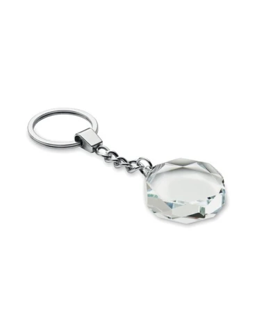 ROUNDWARD Porte-clés rond en verre Matières : verre Couleurs : transparent 2