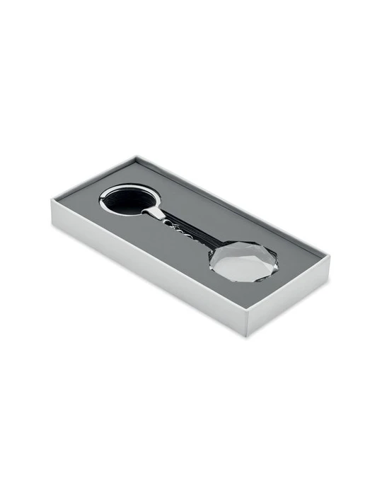 ROUNDWARD Porte-clés rond en verre Matières : verre Couleurs : transparent goodies publicitaire événementiel