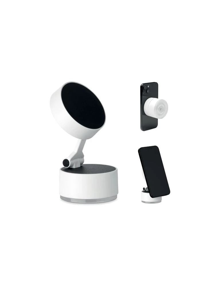 MAGPHONE Support magnétique téléphone Matières : ABS Couleurs : blanc personnalisable avec votre logo