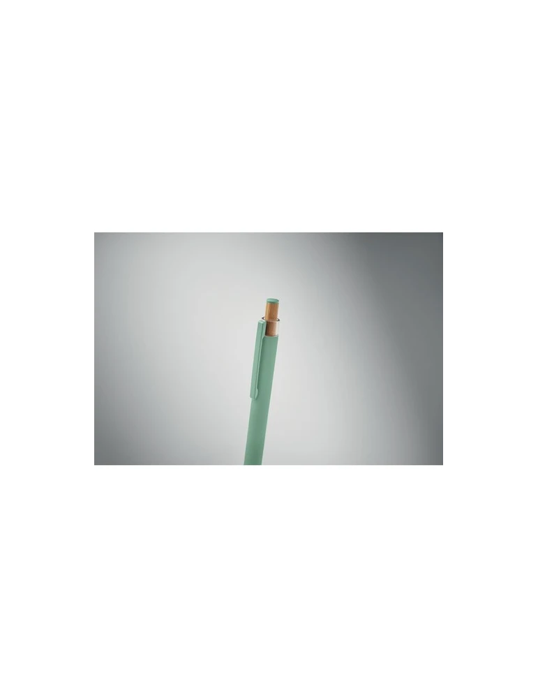 BERGAMO ++ Stylo en aluminium recyclé Couleurs : vert menthe goodies publicitaire événementiel