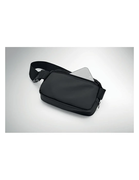 KOROVIN WAIST Sac banane en polyester 210D Couleurs : noir goodies publicitaire événementiel