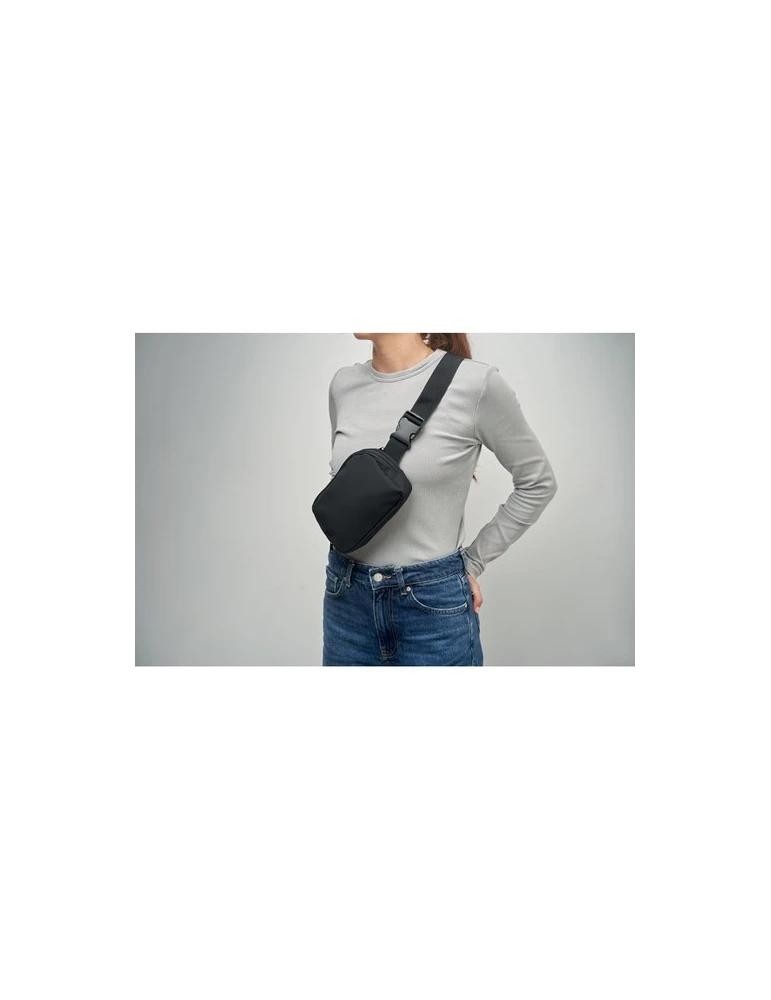 KOROVIN WAIST Sac banane en polyester 210D Couleurs : noir marquage laser ultra précis