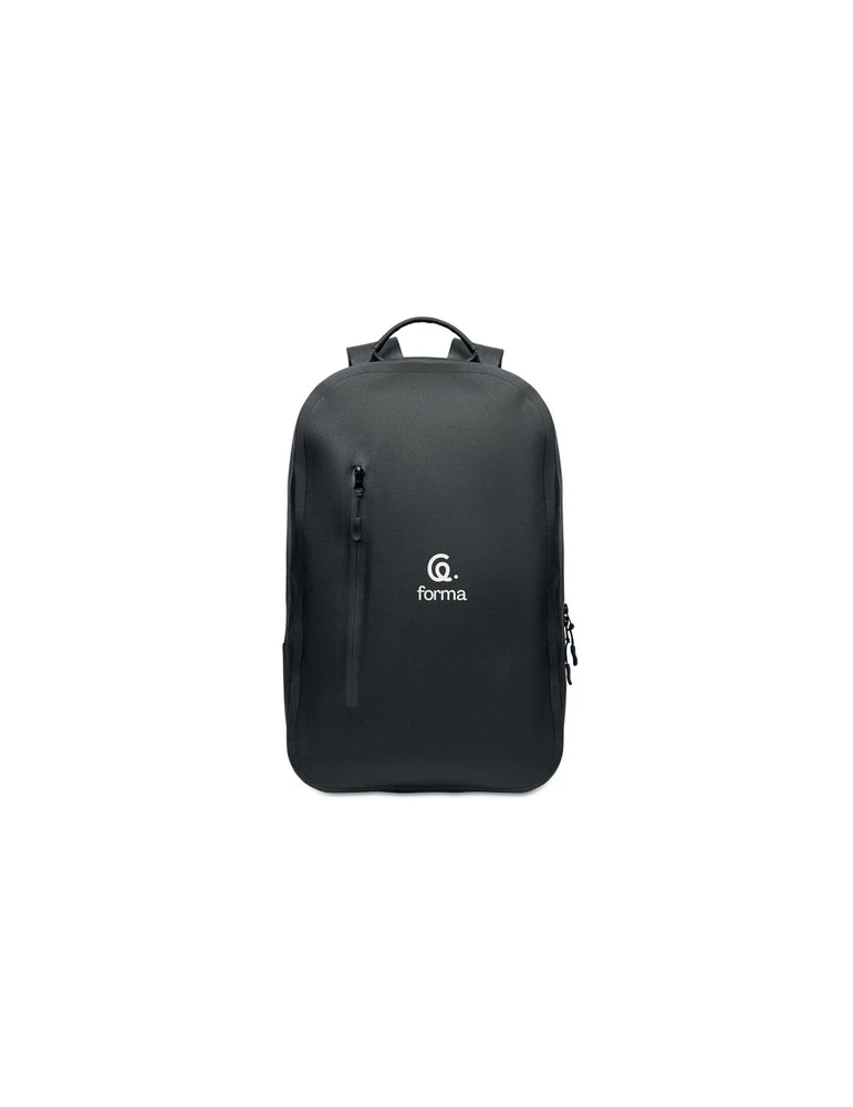 BRENNA Sac à dos ordinateur 300D RPET Couleurs : noir goodies publicitaire événementiel