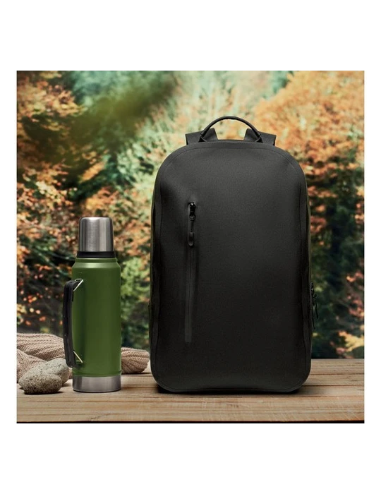 BRENNA Sac à dos ordinateur 300D RPET Couleurs : noir impression haute définition