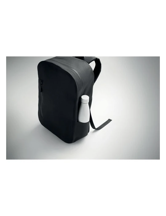 BRENNA Sac à dos ordinateur 300D RPET Couleurs : noir marquage laser ultra précis