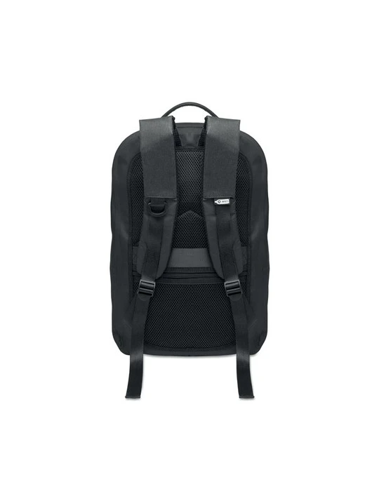 BRENNA Sac à dos ordinateur 300D RPET Couleurs : noir impression logo haute qualité