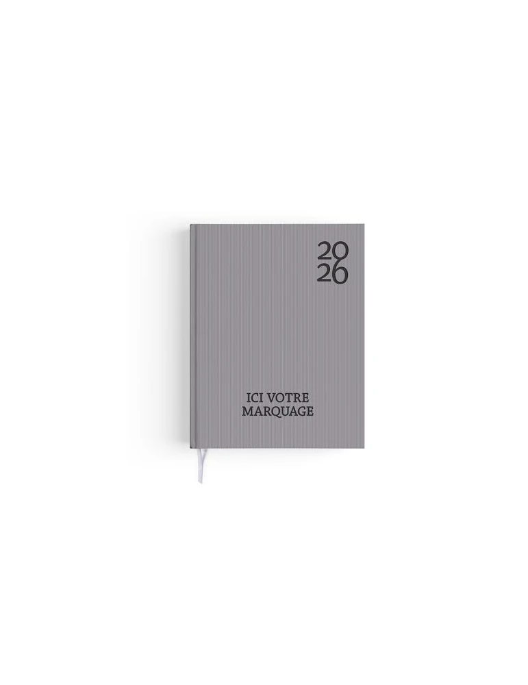 AGENDA EMBOITE HARMONIE 2026 - MINI 90 x 165 mm - COUVERTURE KAKI AVEC PELLICULAGE SOFT TOUCH - SANS MARQUAGE