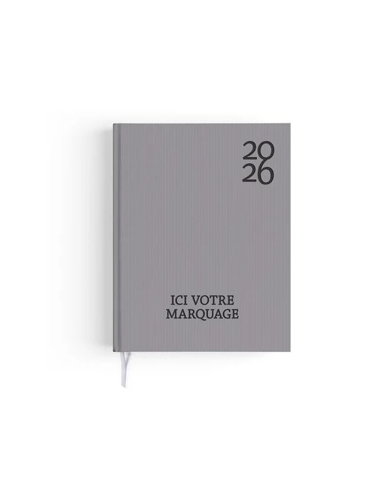 AGENDA EMBOITE HARMONIE 2026 - MINI 90 x 165 mm - COUVERTURE KAKI AVEC PELLICULAGE SOFT TOUCH - SANS MARQUAGE