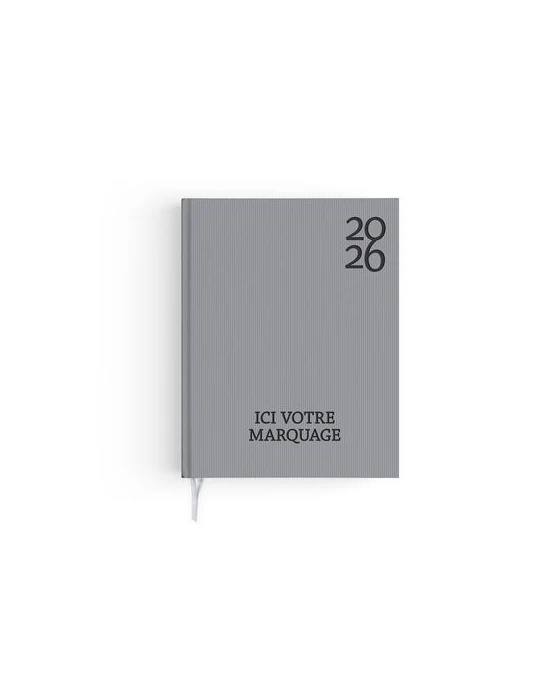 AGENDA EMBOITE HARMONIE 2026 - MINI 90 x 165 mm - COUVERTURE KAKI AVEC PELLICULAGE SOFT TOUCH - SANS MARQUAGE