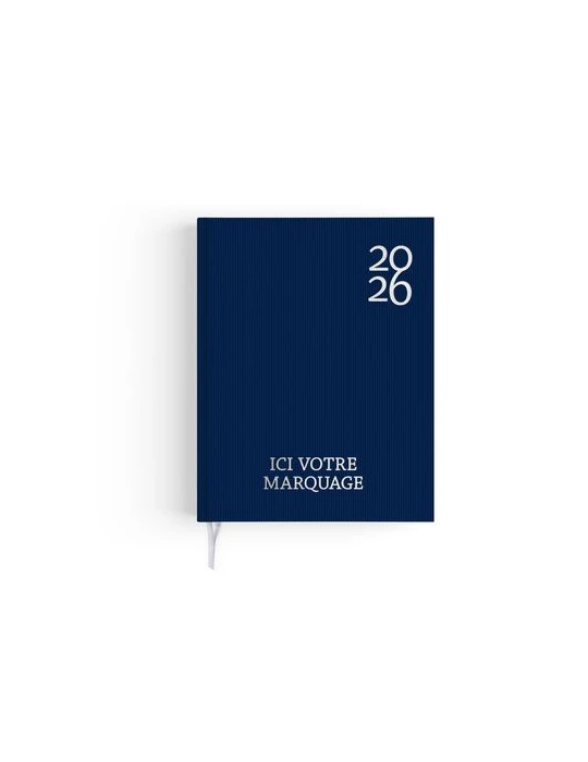 AGENDA EMBOITE HARMONIE 2026 - MINI 90 x 165 mm - COUVERTURE KAKI AVEC PELLICULAGE SOFT TOUCH - SANS MARQUAGE